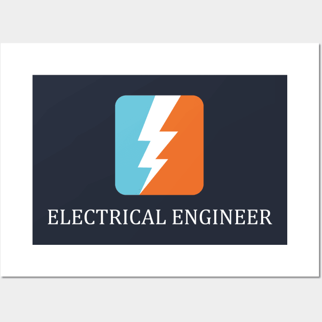 electrical engineer, electrician, engineering, text, logo Wall Art by PrisDesign99